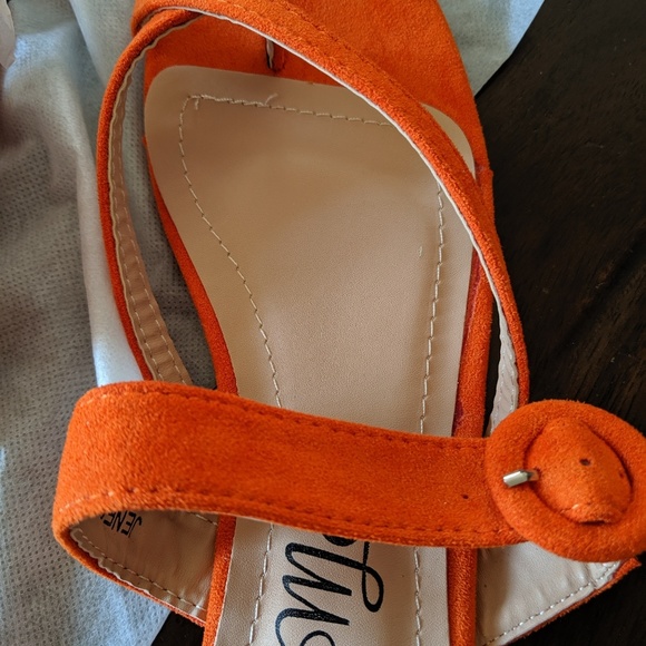 Miss Lola So Me Jenesa orange suede sandal - Picture 2 of 5